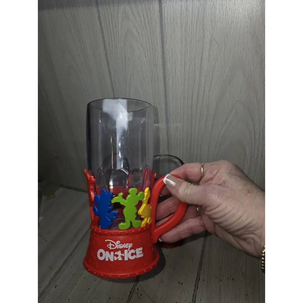Disney On Ice Souvenir Mickey Mouse & Friends Light Up Plastic Mugs Set 3 Read